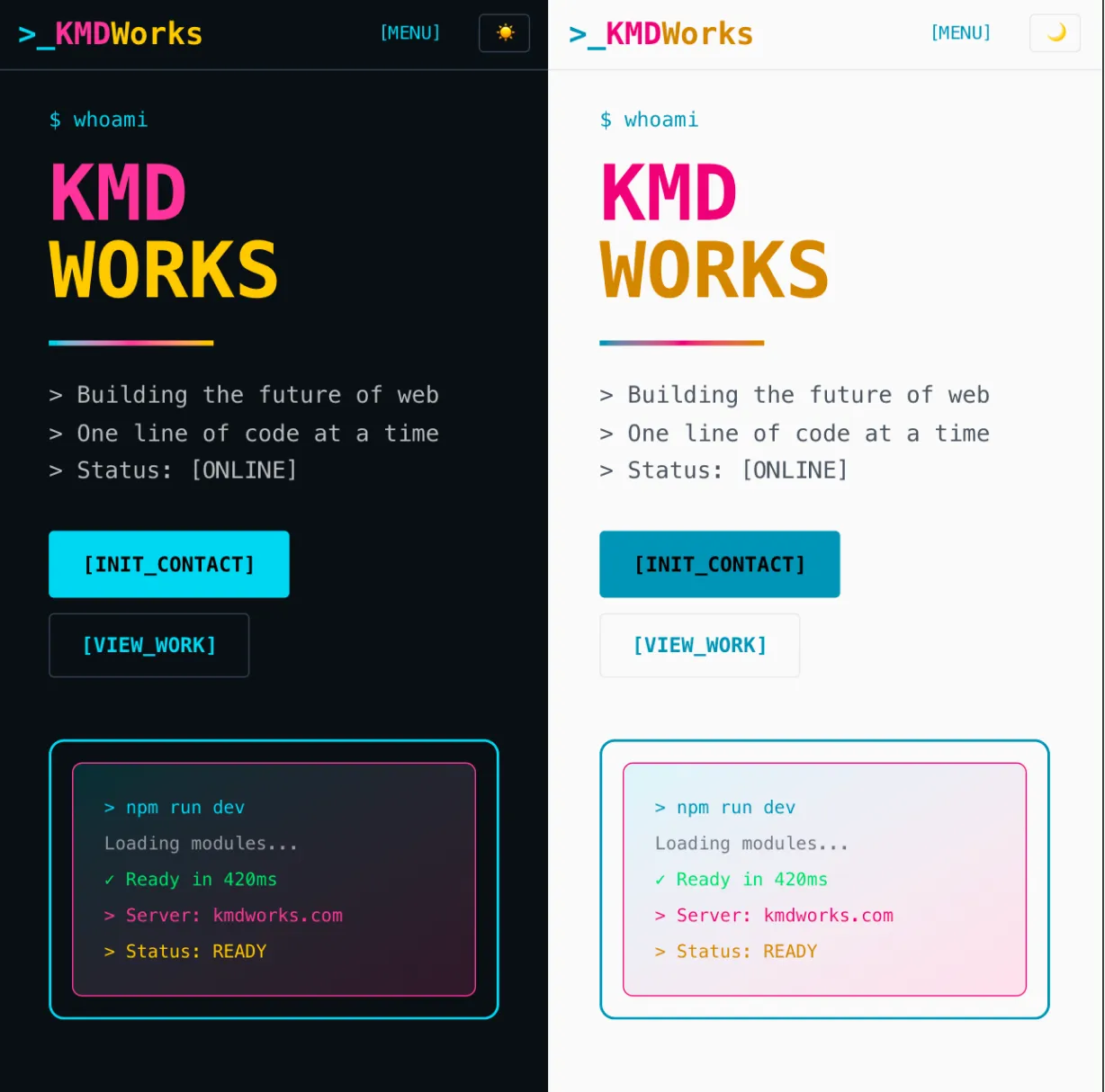 『kmdworks』 個人のポートフォリオサイト gallery 1